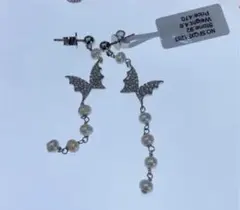 【NO146】【アレルギー対応】純銀　ゆらゆら蝶々揺れるパールロング