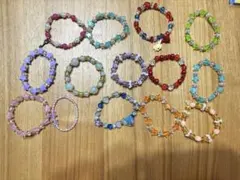 カラフルビーズブレスレット14個セット