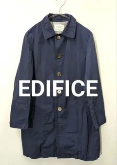 EDIFICE✨️エディフィス　ネイビー　ナイロン　ステンカラーコートのサムネイル