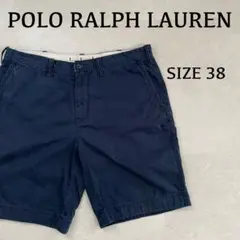 【美品】POLO RALPH LAUREN ハーフパンツ サイズ38 ネイビー