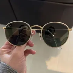Ray-Ban ゴールドラウンドサングラス