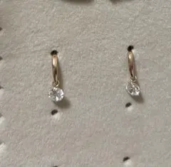 ツツミ　K10 PGキュービックピアス