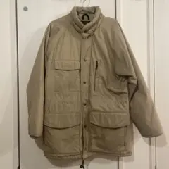【古着】Eddie Bauer ダウンジャケット ベージュ