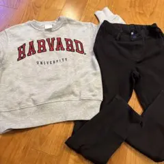 ZARA HARVARDトレーナーとUNIQLOパンツセット