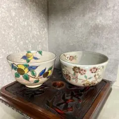 嘉山 銀杏、紅葉枯れ葉 英香 つた 抹茶茶碗 2点 - メルカリ
