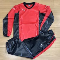 PUMA 長袖ピステ上下セット 150 赤/黒