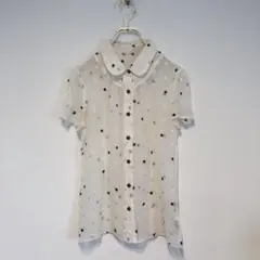 マークバイマークジェイコブス　ドットシアートップス　シアーシャツ