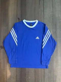 adidas 青 長袖カットソー 140 kids
