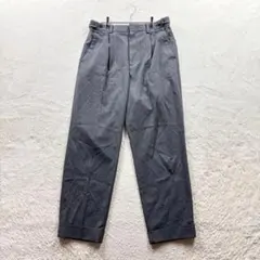 ✨グローバルワーク/M/グレー/無地/テーパードパンツ/タック入/裾ダブル/春秋