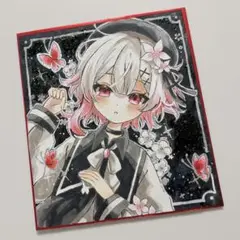 魔法少女ノ魔女裁判 まのさば 手描きイラスト 色紙