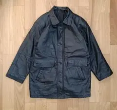 レザー　カーコート　牛革　本革　韓国製　ブラック