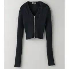 [AURALEE] WIDE RIB KNIT ZIP CARDIGANのサムネイル