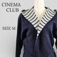 CINEMA CLUB シネマクラブ ニットコート フード付き ネイビー Mのサムネイル