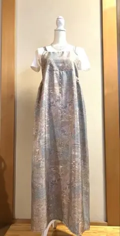 着物リメイク　ハンドメイド　キャミワンピース