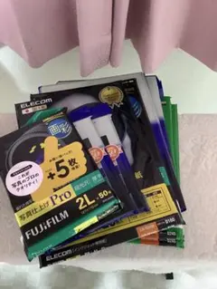 使用新品　最高光沢用紙セットA4用紙300枚、2L155枚合計455枚セット