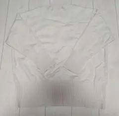 LOWRYSFARM　アイボリー リブ編みニット