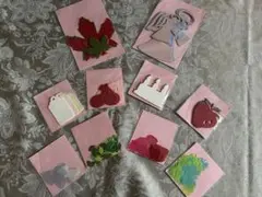 デコレーションシート 型抜きペーパー　10種セット　ノート飾り　新品