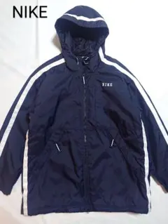 90s ナイキナイロンジャケット ベンチコート 刺繍ロゴ