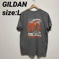 【US古着】ギルダン 半袖シャツ Tシャツ バックプリント Lのサムネイル
