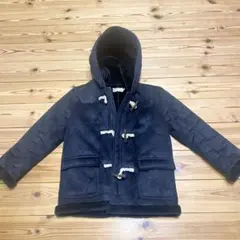 黒いフード付きダッフルコート 130サイズ