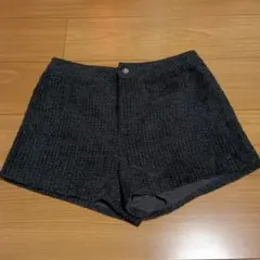 Dazy 黒ツイードラメショートパンツ