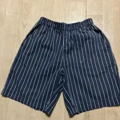 ネイビー ストライプ ハーフパンツ　GU