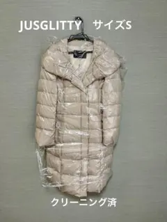 【クリーニング済】JUSGLITTY ジャスグリッティー　ダウンコート　Sサイズ