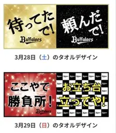 オリックス タオル 2種類 開幕シリーズ 応援タオル - メルカリ
