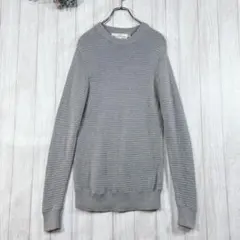 エイチアンドエム/H＆M (XS) グレー リブ編み クルーネックセーター