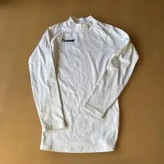 hummel 長袖インナー ホワイト裏起毛 140センチ