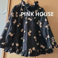 ピンクハウス リトルサニーバイト カーネーション柄 フリル ブラウス