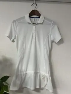 adidas 白　ゴルフポロシャツ 裾イレヘム