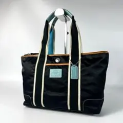 美品 COACH コーチ トートバッグ ナイロン ブラック ハンドバッグのサムネイル