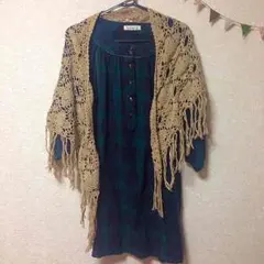 SM2 グリーンチェック膝丈チュニック