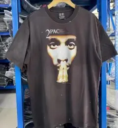 2PAC ブラック Tシャツ SAINT