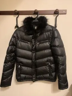 y2k 00s ファーダウン　ダウンジャケット　ライダース　ブラック　グランジ