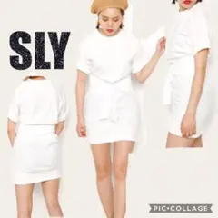 SLY Tシャツワンピース カットベルトワンピ