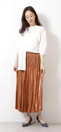 NATURAL BEAUTY BASIC　プリーツ ロングスカート