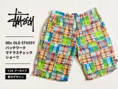 【希少】OLD STUSSY パッチワーク マドラスチェック ショーツ 30のサムネイル