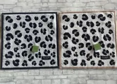 kate spade （ケイトスペード)ヒョウ柄ハンカチ 2色セット