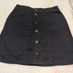 repipi armario フロントボタン キュロットスカート 黒 Sのサムネイル