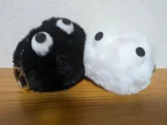 ふわふわ可愛いキャラクターキーホルダー 黒白セット