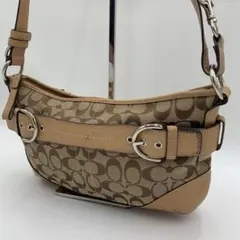 COACH コーチ ミニシグネチャー ハンドバッグ ブラウン系 7076 ソーホ