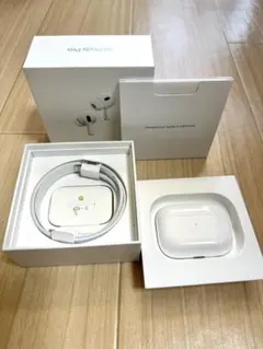 【左耳ジャンク】Apple AirPods Pro 第2世代 本体＋付属品あり