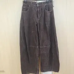 FREAK'S STORE ブラウン コーデュロイ ワイドパンツ