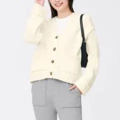 GU ジーユー コットンブレンドダブルポケットカーディガン