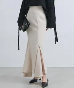 スリット入りマーメイドスカート ロング丈のサムネイル