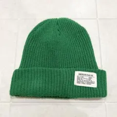 ニット帽 ⭐️ グリーン　緑　帽子　ベレー帽　キャップ　ハット　シンプル　無地