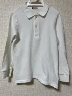 ミキハウス★長袖ポロシャツ白120cm