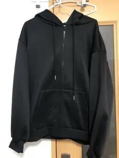 SHEIN フルジップパーカー スウェット トレーナー ブラック 裏起毛